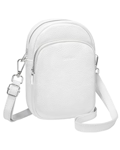 befen Echtleder Handytasche zum Umhängen Damen RFID-Blockierung Handy Umhängetasche Leder Handytasche mit Geldbörse zum Umhängen, Crossbody Bag mit Verstellbar Schultergurt von befen