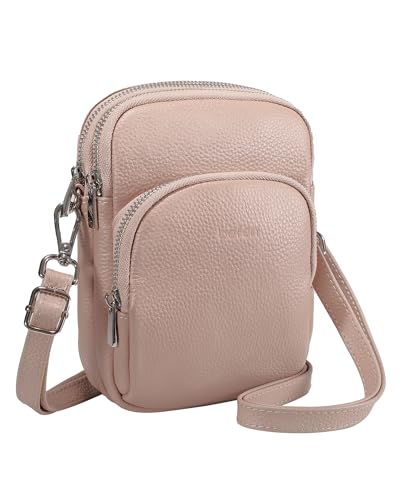 befen Echtleder Handytasche zum Umhängen Damen RFID-Blockierung Handy Umhängetasche Leder Handytasche mit Geldbörse zum Umhängen, Crossbody Bag mit Verstellbar Schultergurt von befen