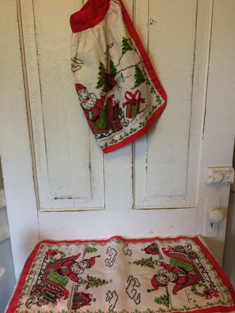 Weihnachtsschürze Und Geschirrtuch Set von beffyfaye