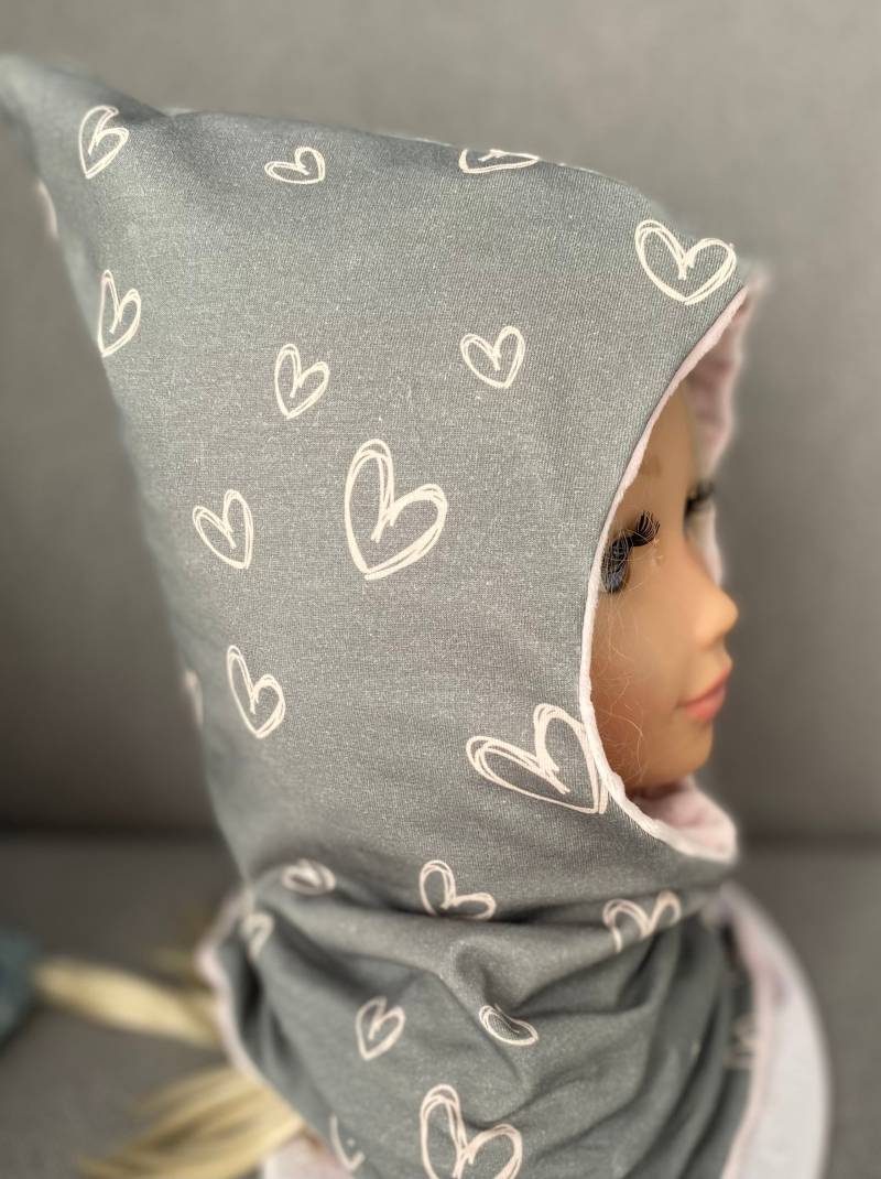 Wendemütze Schlupfmütze Schalmütze Herz Liebe Wendemütze Schlupfmütze Schalmütze Herz Liebe von befroggyDE