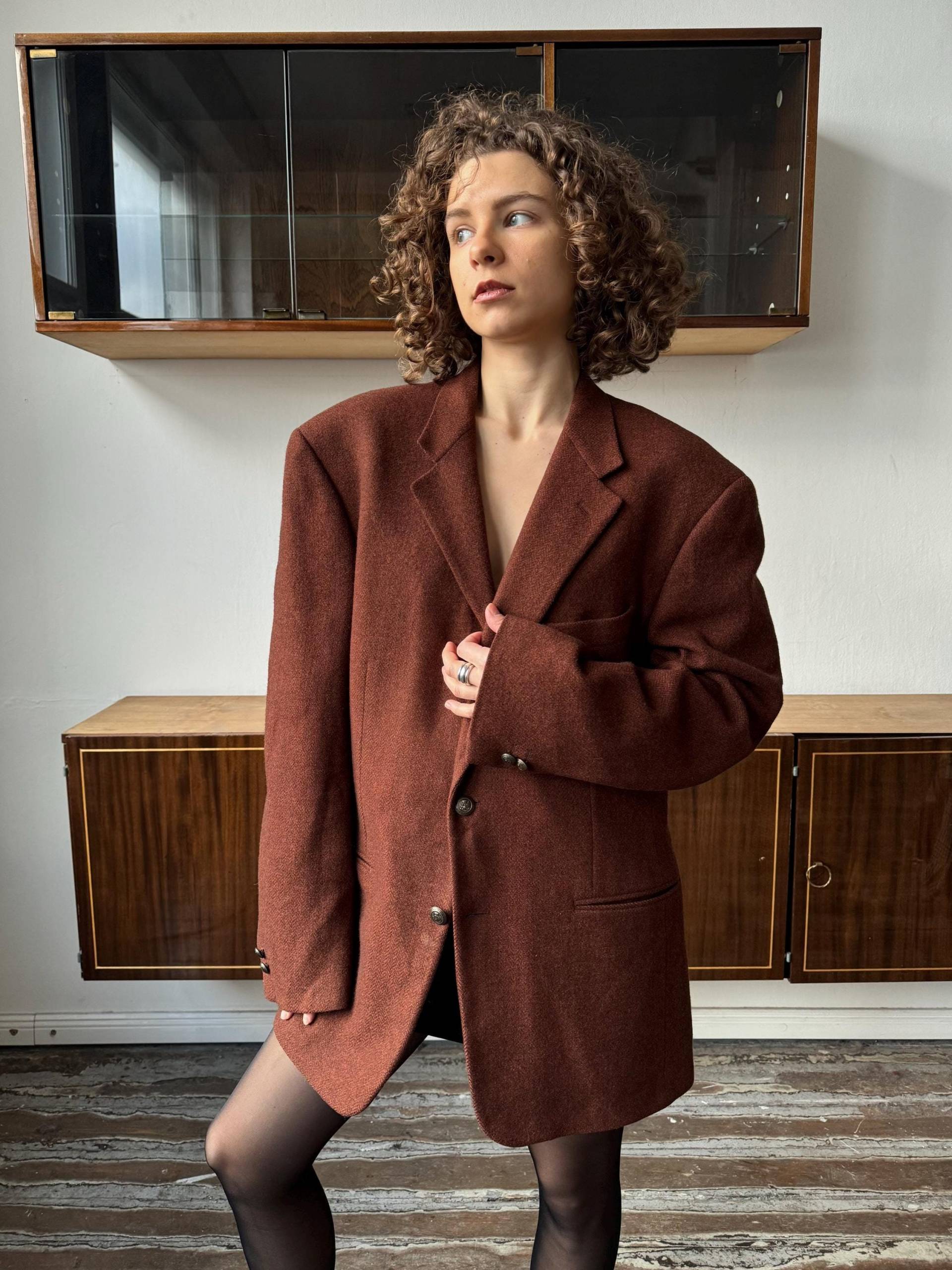 Vintage Corneliani Oversized Wollblazer in Braun Vintage Corneliani Oversized Wollblazer in Braun von begemotvintage