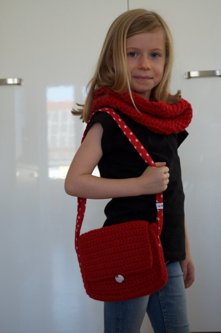 Häkeltasche Kindertasche Umhängetasche Schultertasche von beherzt