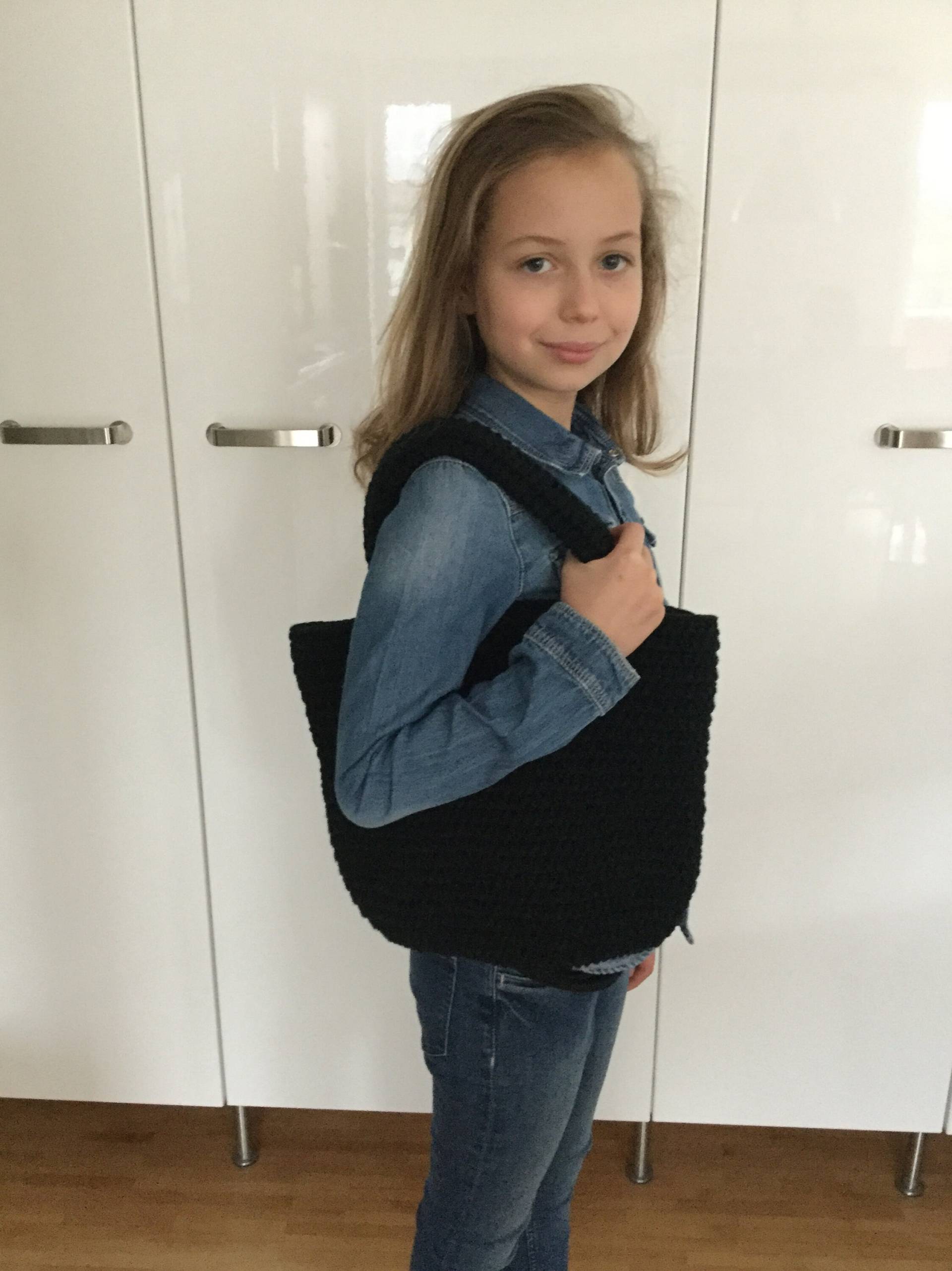 Tasche Shopper Schwarz Gehäkelt Tasche Shopper Schwarz Gehäkelt von beherzt