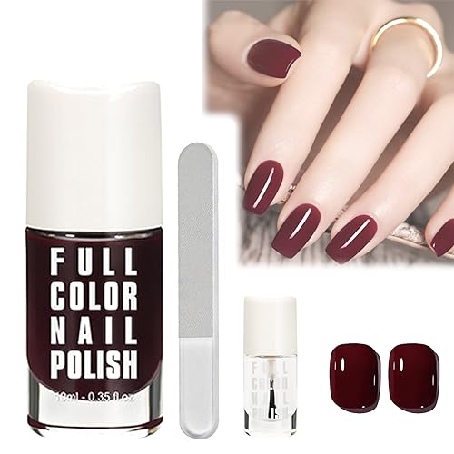 Cherry Mocha Gel Polish, Cherry Red Gel Nail Polish, Gel Nail Polish Cherry Mocha, Cherry Mocha Nail Polish Gel Nail Art Manicure DIY At Home (Nail Gel+Frosted Seal Layer) von behound