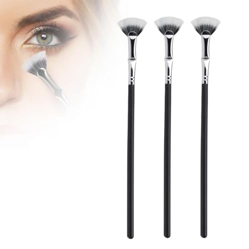 Folding Angle Scalloped Lash Brush, Mascara Fan Brush, Angled Fan Shaped Eyelash Brush, 2024 New Fan Mascara Brushes Eyelash Eyebrow Brush (3PCS) von behound