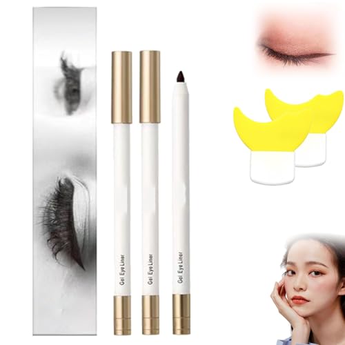 Non-Smudging Waterproof Long-Lasting Eyeliner Pencil,Eyeliner Stick Drying Lastin, Long Lasting Eyeliner 24 Hour Waterproof,Eye Liner Waterproof Smudge Proof Pencil With Sharpener (Brown*2) von behound