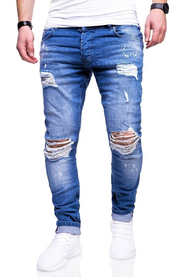 behype Slim-fit-Jeans SLY mit Destroyed-Elementen von behype