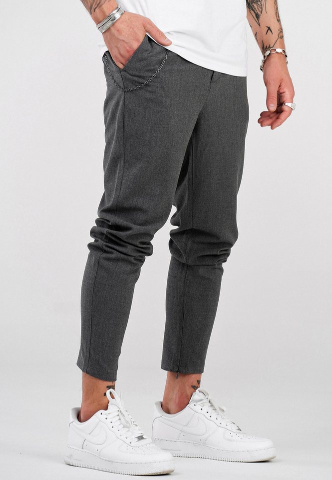 behype Chinohose B-KAY mit Reißverschluss am Bein von behype