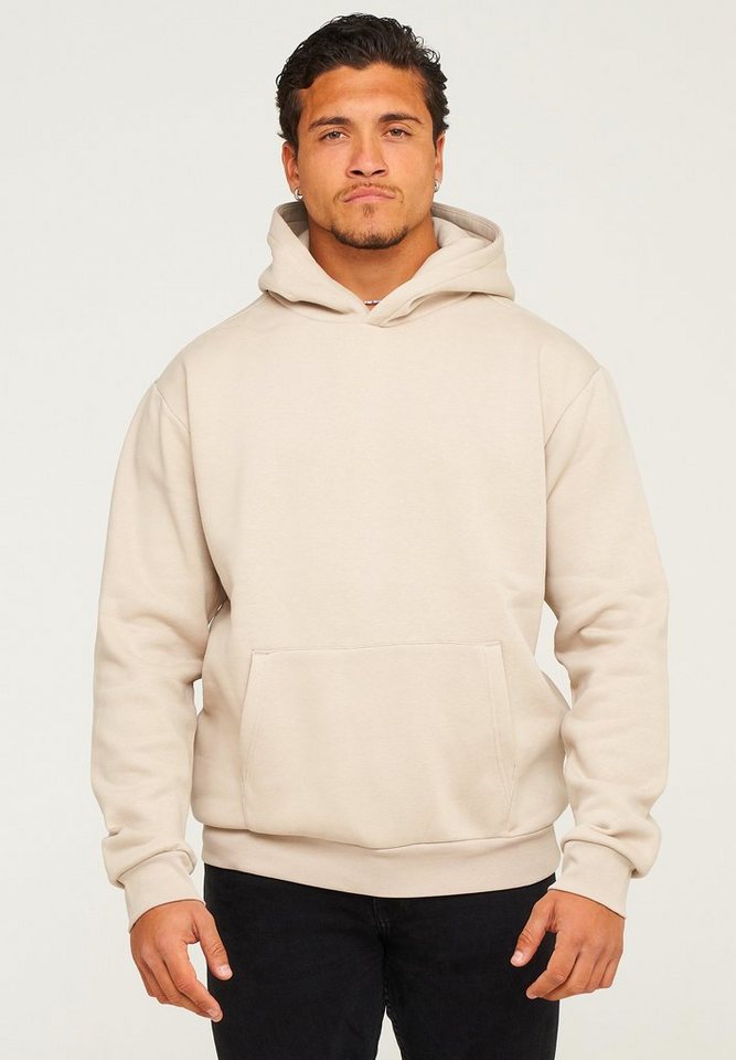 behype Hoodie BHHOBART Herren Basic Oversized Hoodie Raglan Kapuzenpullover Sweater von behype