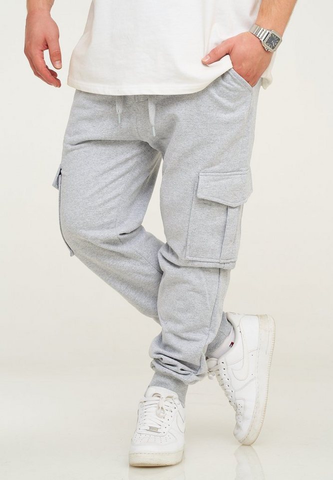 behype Jogginghose BHPIURA Herren Sporthose mit Cargotaschen Trainingshose Freizeithose von behype