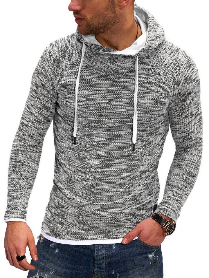behype Kapuzensweatshirt B-JOHN im trendigen Layer-Look von behype