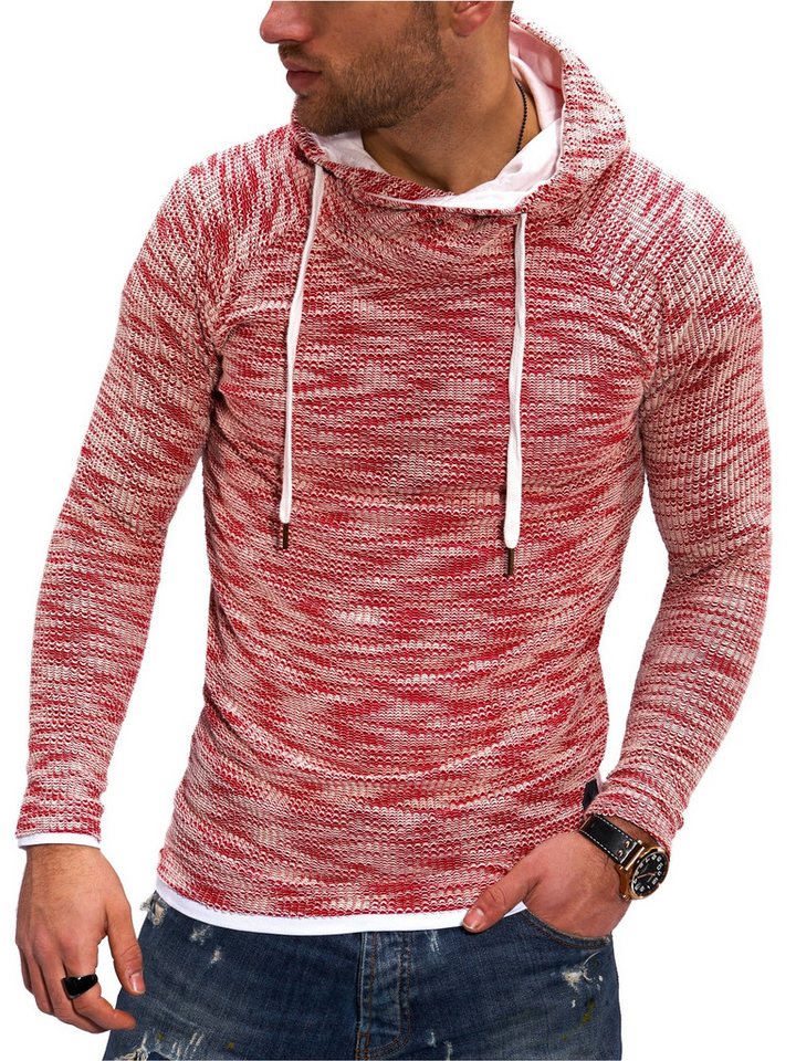 behype Kapuzensweatshirt B-JOHN im trendigen Layer-Look von behype