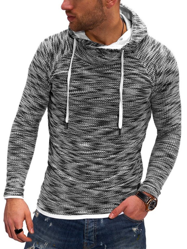 behype Kapuzensweatshirt B-JOHN im trendigen Layer-Look von behype