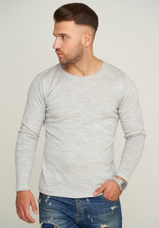 behype Langarmshirt MKBASE90 mit dezentem Muster von behype