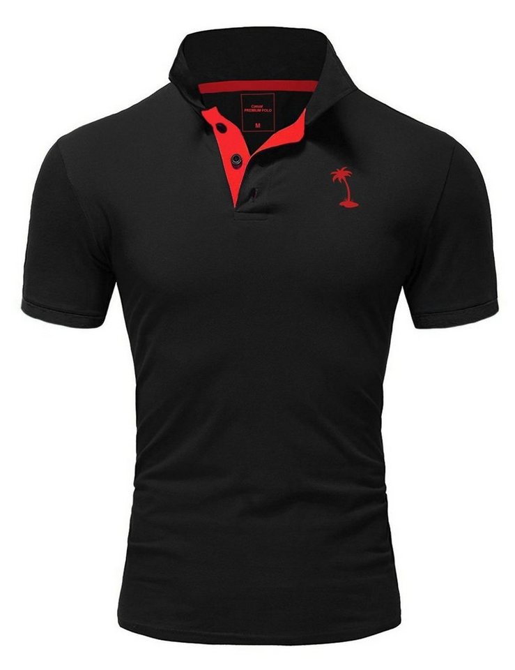 behype Poloshirt PALMSON mit kontrastfarbigen Details von behype