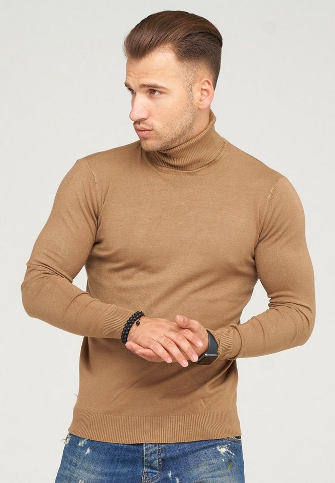 behype Rollkragenpullover TIBERIUS im modischen Slim Fit-Schnitt von behype