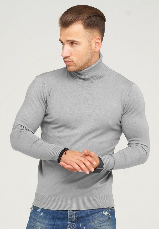 behype Rollkragenpullover TIBERIUS im modischen Slim Fit-Schnitt von behype