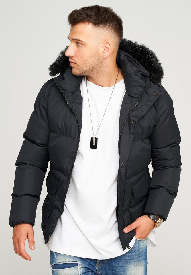 behype Steppjacke BHADLYR mit abtrennbarer Kunstfellkapuze von behype