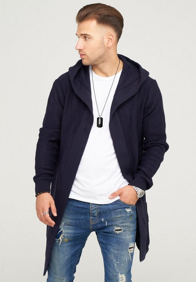 behype Strickjacke JAROMIR mit kuscheliger Kapuze von behype