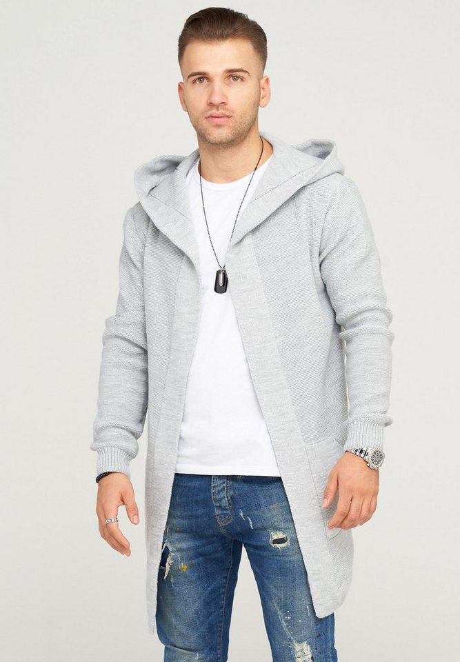 behype Strickjacke JAROMIR mit kuscheliger Kapuze von behype