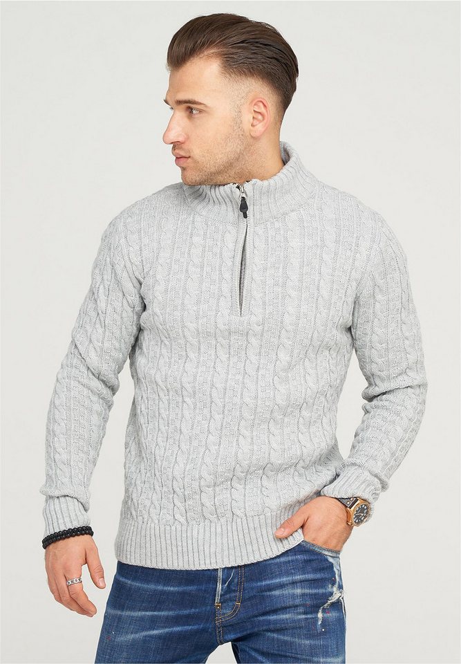 behype Strickpullover CILIAN HENLEY mit gemütlichem Stehkragen von behype