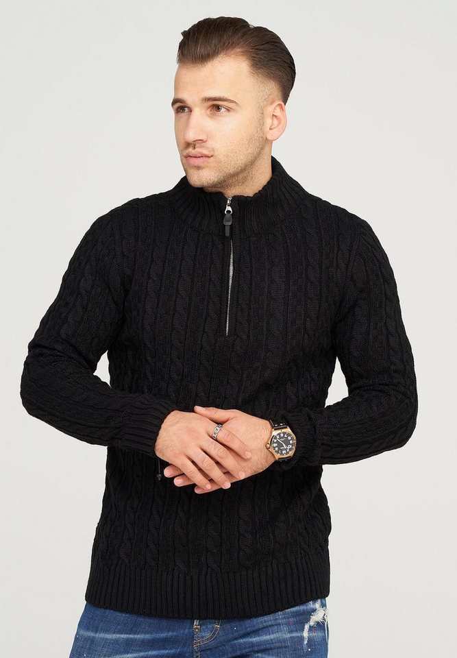 behype Strickpullover CILIAN HENLEY mit gemütlichem Stehkragen von behype