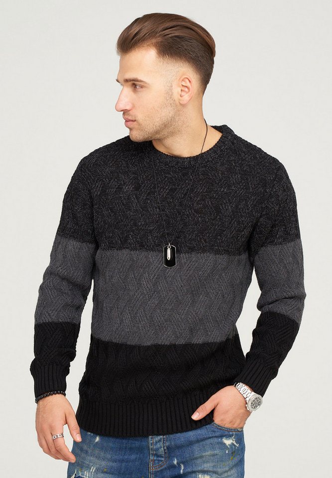 behype Strickpullover DAVAY im Colour-Block-Stil von behype