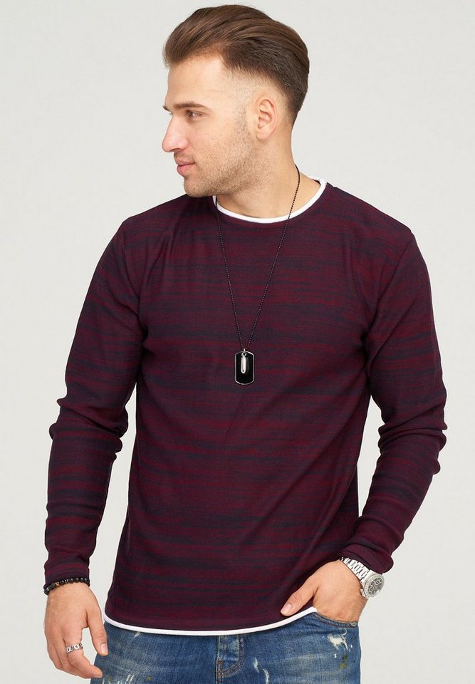 behype Strickpullover TAAVI in melierter Optik von behype