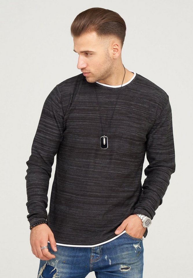 behype Strickpullover TAAVI in melierter Optik von behype