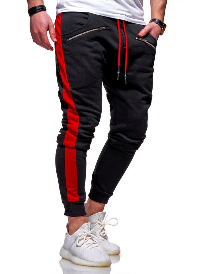 behype Sweathose TRACK-ZIP im Slim-Fit-Schnitt von behype