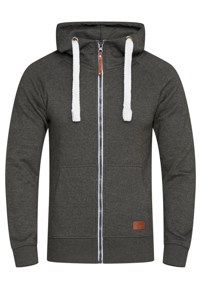 behype Kapuzensweatjacke BHOMNOI Basic Kapuzenpullover Hoodie Pullover Sweatshirt von behype