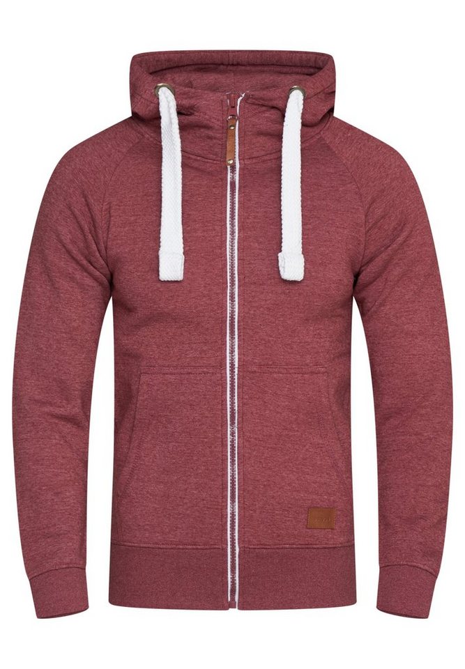 behype Kapuzensweatjacke BHOMNOI Basic Kapuzenpullover Hoodie Pullover Sweatshirt von behype