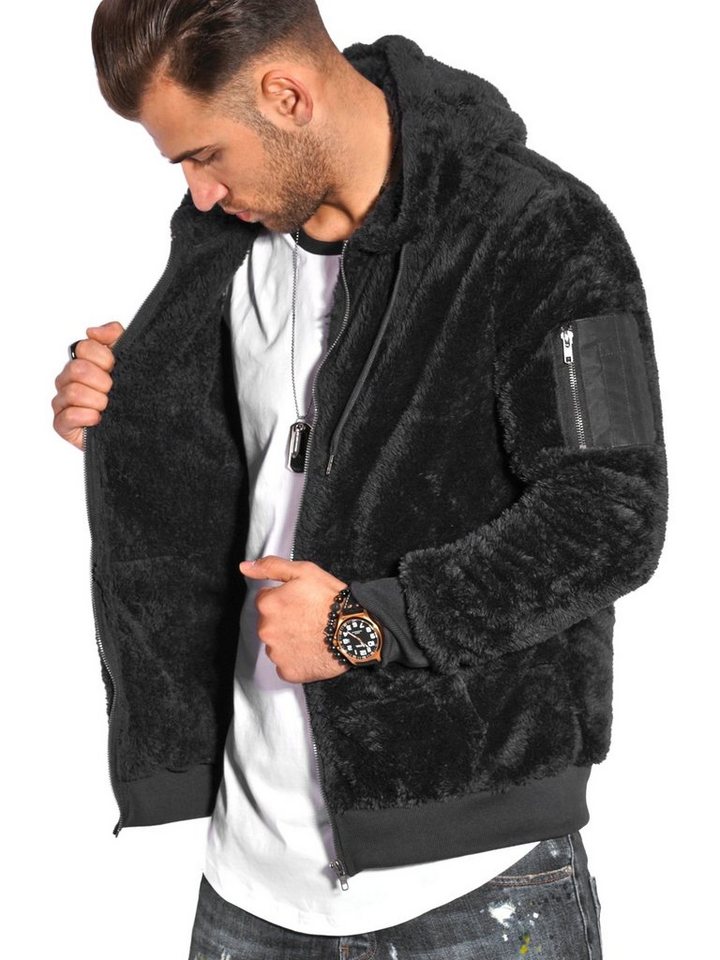 behype Sweatjacke Teddy-Zip aus weichem Teddyfleece von behype