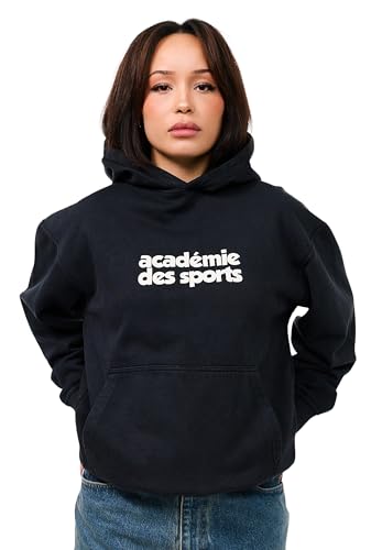 behype. Damen Heavy Oversize Hoodie Kapuzenpullover Einfarbig Print Pullover Unifarben Kapuzen-Sweatshirt Für Frauen DC_Damen_6033-Black Washed-M von behype.