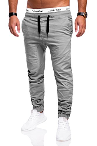 behype. Herren Jeans-Hose Chino Jogger 80-0060 (29, Hellgrau) von behype.