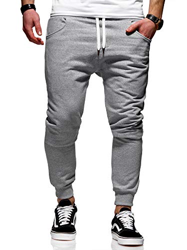 behype. Herren Lange Trainingshose Jogging-Hose Sport-Hose Basic 60-0341 (3XL, Hellgrau) von behype.