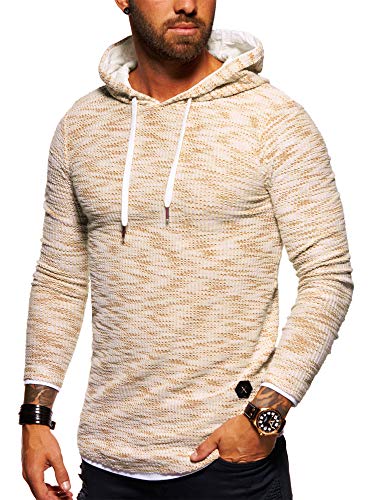 behype. Herren Oversize 2in1 Kapuzen-Pullover Hoodie Sweat-Shirt 40-4742 Beige M von behype.