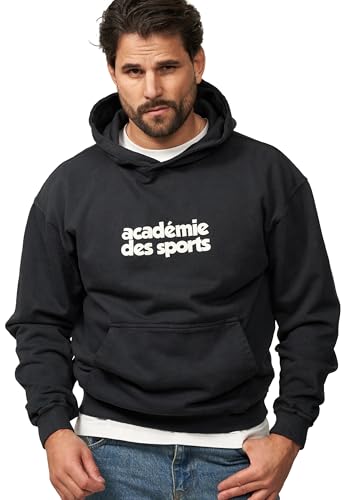 behype. Herren Oversize Hoodie Kapuzenpullover Einfarbig Heavy Pullover Kapuzen-Sweatshirt Für Männer BHS_Herren_6033-Black Washed-XXL von behype.