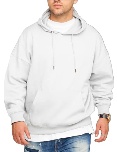 behype. Herren Oversize Hoodie Kapuzenpullover Sweatshirt H10 Hellgrau_S von behype.