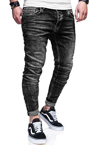 behype. Herren Stretch Jeans-Hose 80-1050 Schwarz W30/L32 von behype.