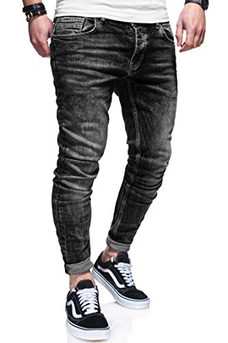 behype. Herren Stretch Jeans-Hose 80-1050 Schwarz W33/L32 von behype.