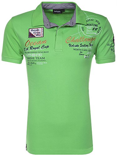 behype. Poloshirt Challenge T-Shirt 20-2728 Grün XL von behype.