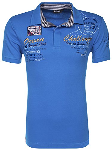 behype. Poloshirt Challenge T-Shirt 20-2728 Türkis 3XL von behype.