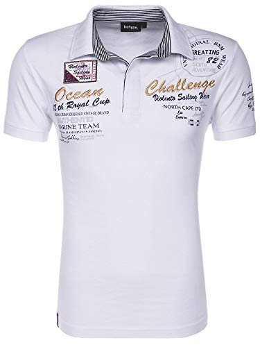 behype. Poloshirt Challenge T-Shirt 20-2728 Weiß XL von behype.