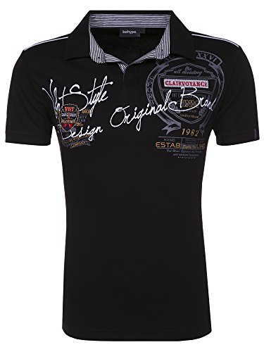 behype. Poloshirt Deciding T-Shirt 20-2687 Schwarz 3XL von behype.