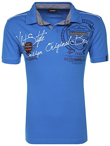 behype. Poloshirt Deciding T-Shirt 20-2687 Türkis L von behype.