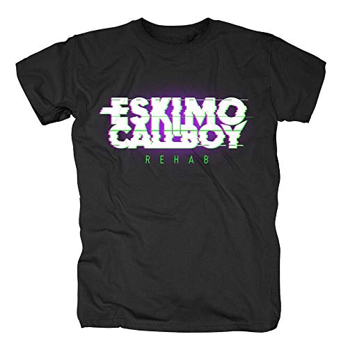 Eskimo Callboy - Herren T-Shirt Schwarz XXL Glitched Logo Crew-Ausschnitt Kurzarm von beijing