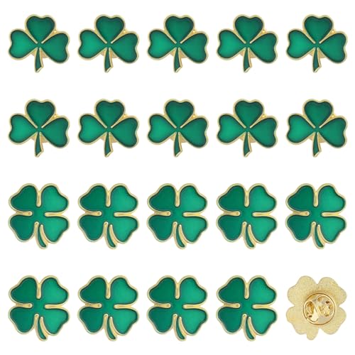 beinkmake 20 Stück St. Patrick's Day Ansteckpin Vierblättriges Kleeblatt Shamrock Ansteckpin Glückbringendes dreiflügeliges grünes irisches Fest Schmuck-Pins für Frauen Männer Kleid Rucksack Hüte beinkmake 20 Stück St. Patrick's Day Ansteckpin Vierblättriges Kleeblatt Shamrock Ansteckpin Glückbringendes dreiflügeliges grünes irisches Fest Schmuck-Pins für Frauen Männer Kleid Rucksack Hüte von beinkmake