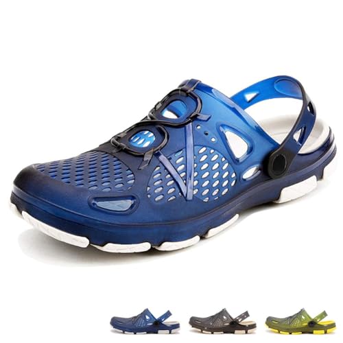 beister Garten Clogs Herren Damen Pantoletten, Anti-Rutsch Wasser Schuhe Atmungsaktive Sandalen Hausschuhe(Blau 43) von beister