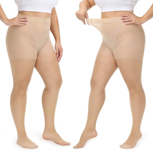 beister Plus Größe Frauen Strumpfhosen, 2 Paar 20D undurchsichtig hohe Taille Strumpfhosen, feste Farbe Hoch tailliert weiche Strümpfe beister Plus Größe Frauen Strumpfhosen, 2 Paar 20D undurchsichtig hohe Taille Strumpfhosen, feste Farbe Hoch tailliert weiche Strümpfe von beister